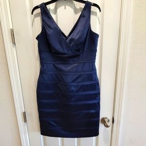 Navy blue bandage dress